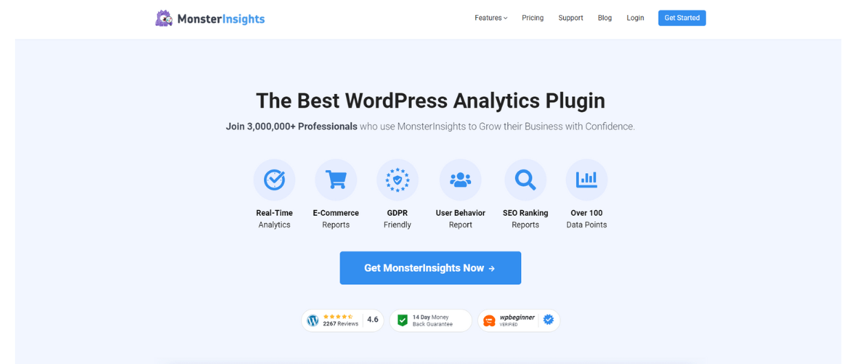 MonsterInsights plugin for bloggers